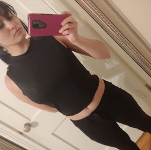 Divided Black Crop top